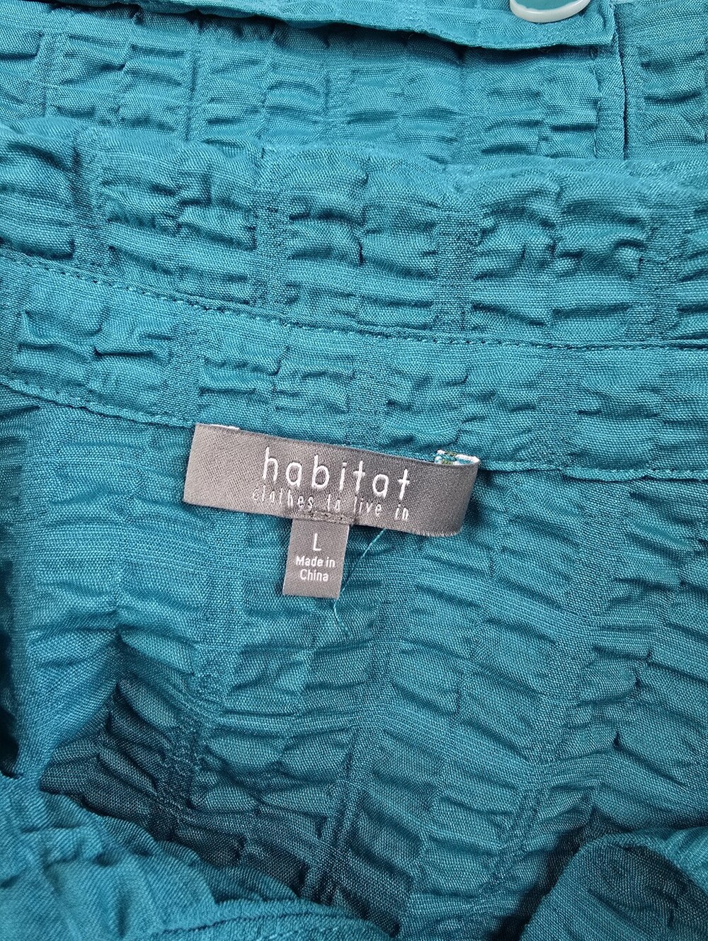 Habitat Seersucker Crinkled Shirt Jacket  Large - Picture 9 of 14